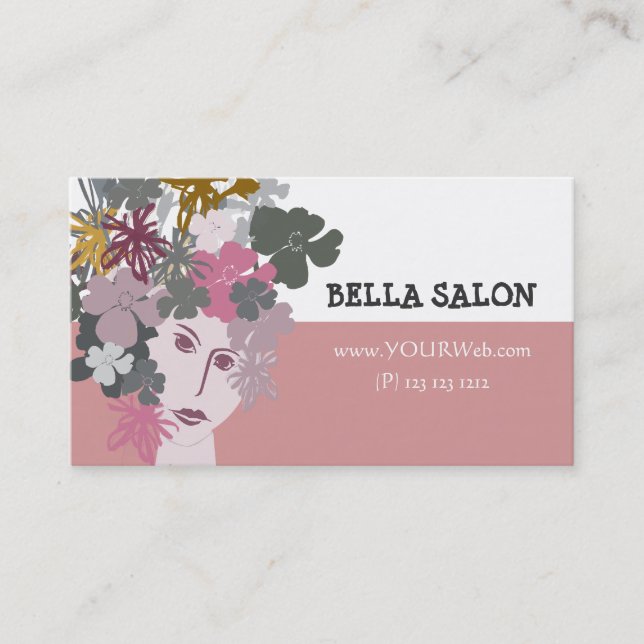 Pink Feminine Beauty Blooming Haar Stück Terminkarte (Vorderseite)