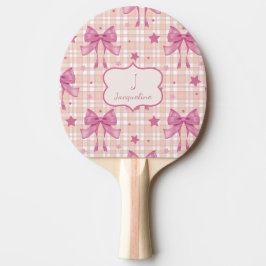 Pink Feminine Coquette Bows Tischtennis Schläger