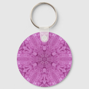 Pink Feminine Lace Kaleidoscope Snowflake Schlüsselanhänger