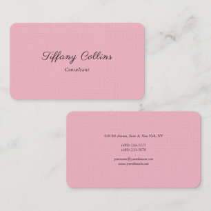 Pink Feminine Linde Minimalistisch Beruflich Moder Visitenkarte