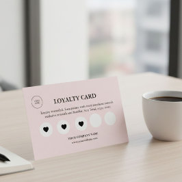 Pink Feminine Small Business Elegant Rewards  Treuekarte