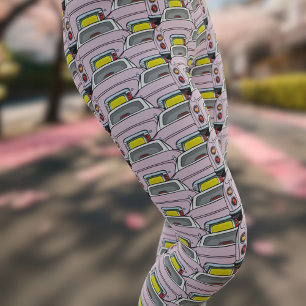 Pink Figaro Car Muster Leggings