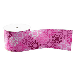Pink Filigree Diamond Pattern  Ripsband