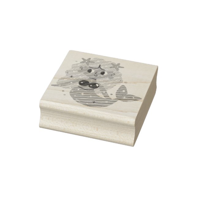Pink Fins Meerjungfrau Gummistempel (Stempel)