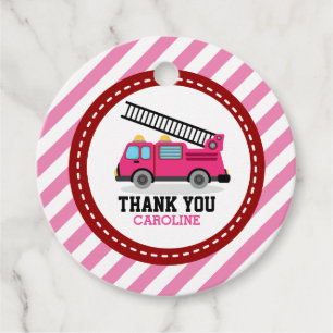 Pink Fire Motor LKW Geburtstagsdusche Geschenkanhänger