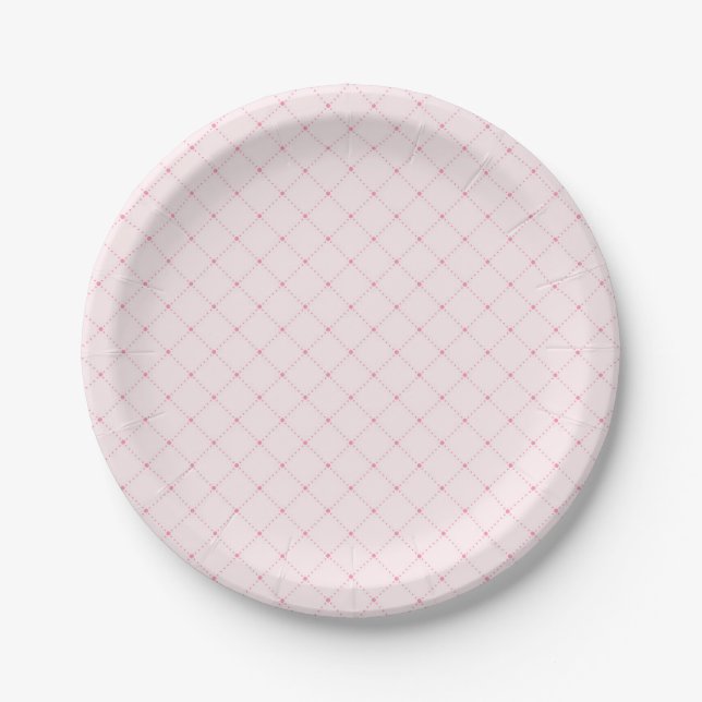 Pink First Rodeo Cowgirl Birthday Pappteller (Vorderseite)