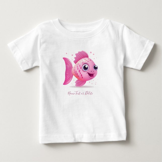 Pink Fish Baby T - Shirt (Vorderseite)