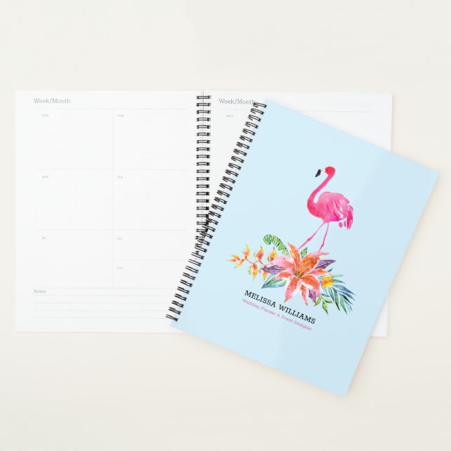 Pink Flamingo 2 & Tropical Hibiskus Blume Boutique Planer (Anzeige)