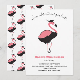 Pink Flamingo Animal Abschluss Einladung