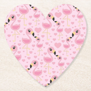 Pink Flamingo Baby Dusche Untersetzer