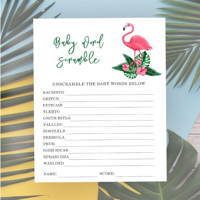 Pink Flamingo - Baby Word Scramble (Von Creator hochgeladen)