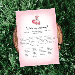 Pink Flamingo Ballerina, mein Mommy Shower Game Einladung