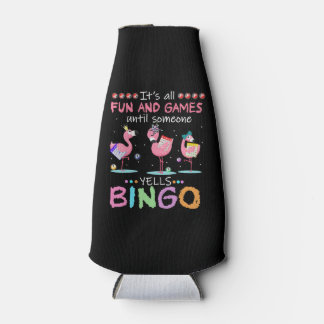 Pink Flamingo Bingo Funny Gift Art Flaschenkühler