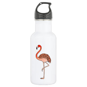 Pink Flamingo Bird Lineart-57667 Edelstahlflasche
