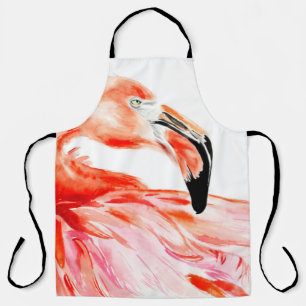 Pink Flamingo bird profile portrait, amazing beaut Schürze