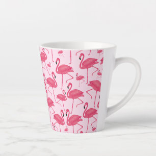 Pink Flamingo Bird Wasserfarbe Pink Design Milchtasse