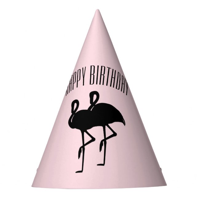 Pink Flamingo Birthday Partyhütchen (Vorderseite)