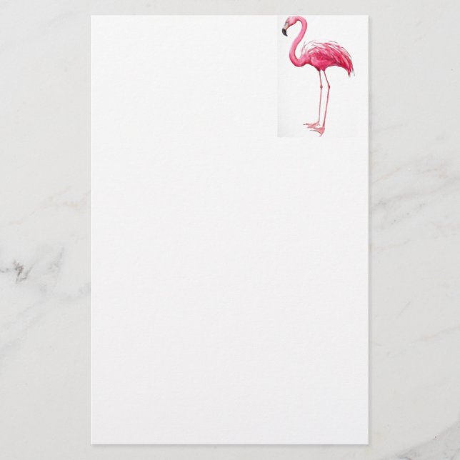 Pink Flamingo Briefpapier (Vorderseite)