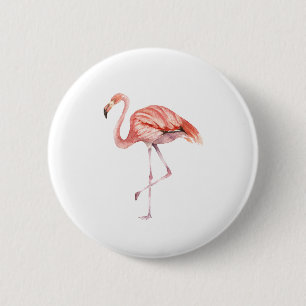 Pink Flamingo Button