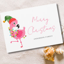 Pink Flamingo Christmas