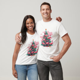 PINK FLAMINGO CHRISTMAS TREM T-Shirt