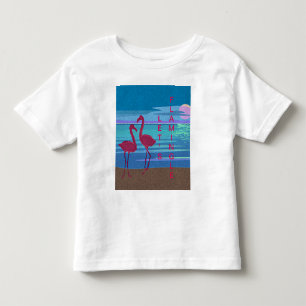 Pink Flamingo Couple bei Sunset Kleinkind T - Shir T-shirt