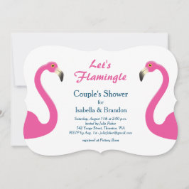 Pink Flamingo Couple's Dusche Einladung