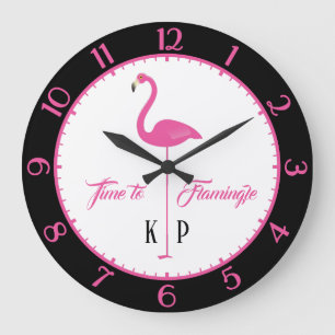 Pink Flamingo Custom Classic Wall Clock Große Wanduhr
