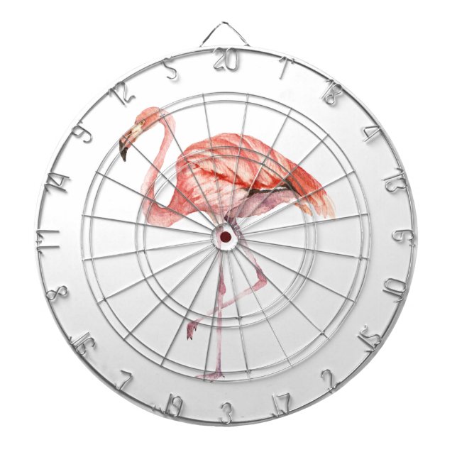 Pink Flamingo Dartscheibe (vorne)