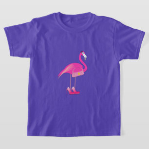 Pink Flamingo - Der T - Shirt der Mädchen