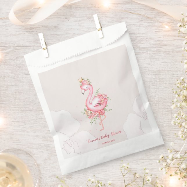 Pink Flamingo Es ist eine Girl Baby Dusche Geschenktütchen (Ausgeschnitten)