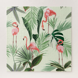 Pink Flamingo Exotic Blume Muster
