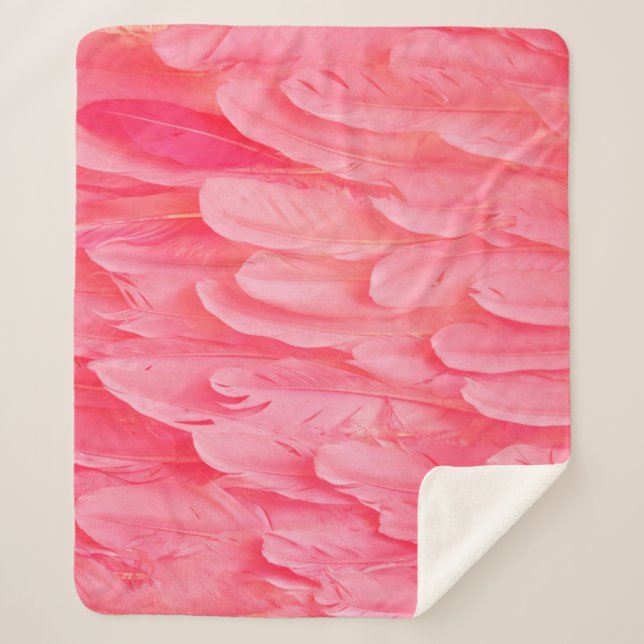 Pink Flamingo Feathersflamingo,feather,pink,textur Sherpadecke (Vorderseite)