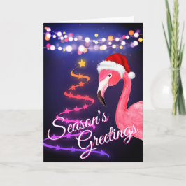 Pink Flamingo Festive Tropical Beach Weihnachten