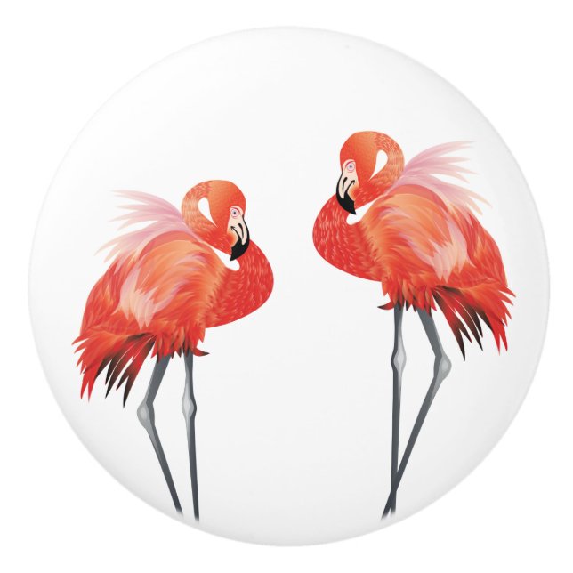 Pink Flamingo Florida Wohngestaltung Keramikknauf (Vorderseite)