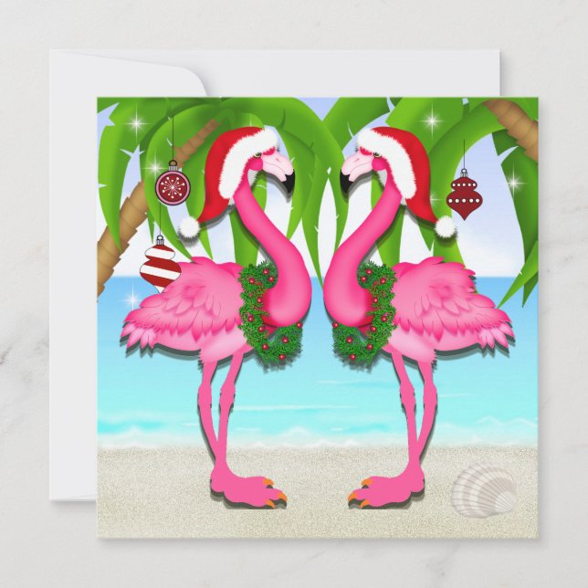 Pink Flamingo Fun Einladung #holidayZ (Vorderseite)
