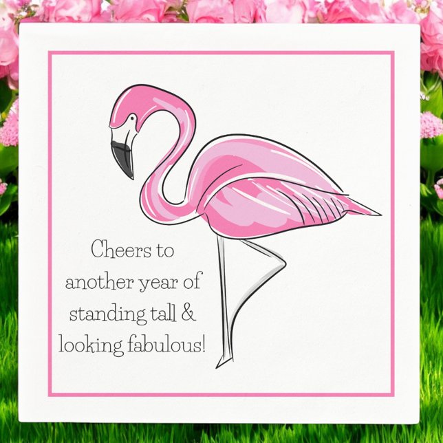 Pink Flamingo Gefallen an der Aussicht Fabulous Ge Serviette (Von Creator hochgeladen)