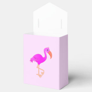 Pink Flamingo Gefallen Box - Ihre Farben / Text Geschenkschachtel