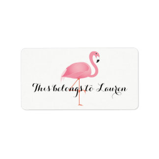 Pink Flamingo gehört zu Label Adressaufkleber