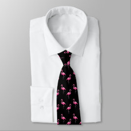 Pink Flamingo Gemustert Trendy Tropical Modern Krawatte
