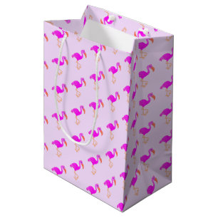 Pink Flamingo Gift Bag Mittlere Geschenktüte