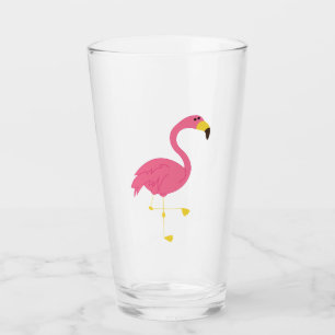 Pink Flamingo Glas