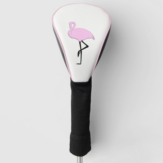 Pink Flamingo Golf Headcover (Vorderseite)