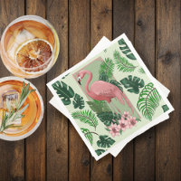 Pink Flamingo Green Blätter Lily