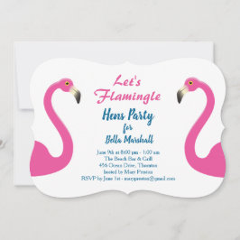 Pink Flamingo Hens Party Einladung