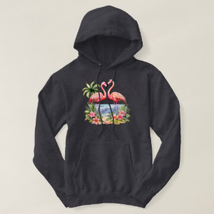 Pink Flamingo Hooded Sweatshirt