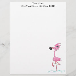 Pink Flamingo, individueller Briefkopf