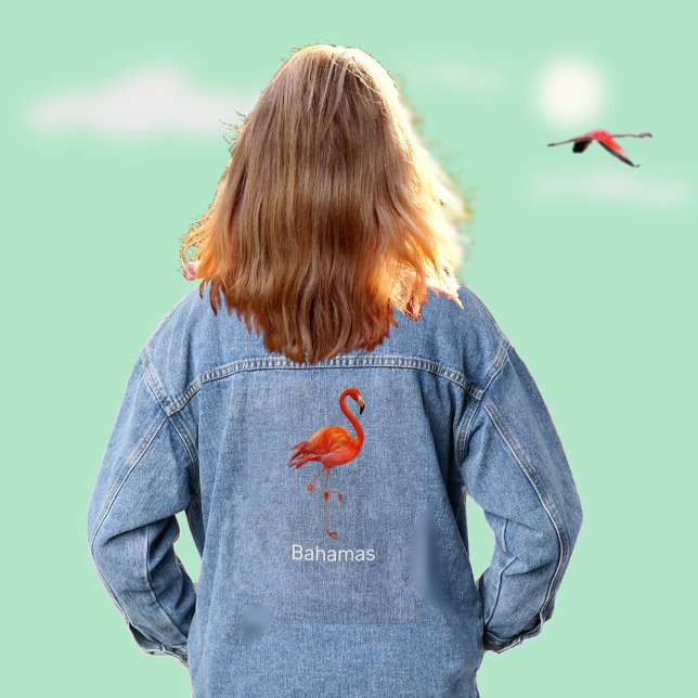 Pink Flamingo Jeansjacke (Von Creator hochgeladen)