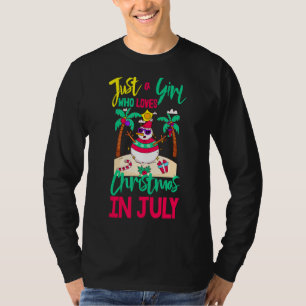 Pink Flamingo Just A Girl, die Weihnachten in J. L T-Shirt