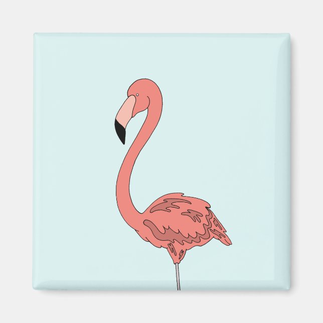 Pink Flamingo Kühlschrankmagnet (Vorne)